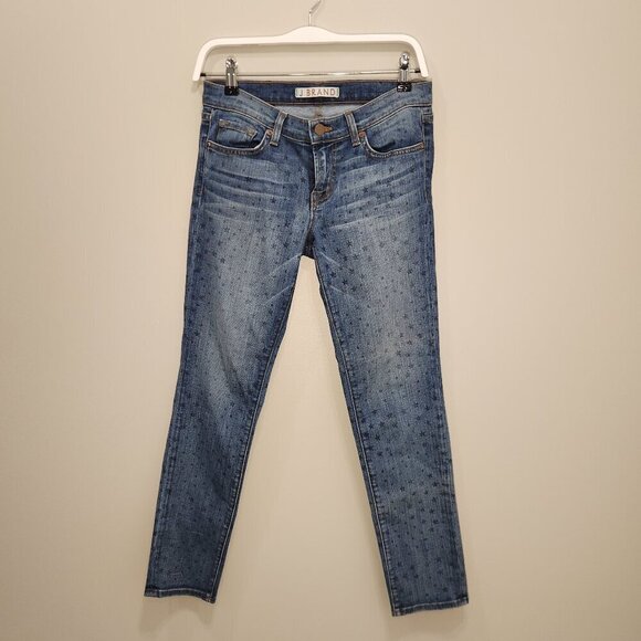 J Brand Jeans AOKI Vintage Star Slim Crop Whimsy Ethereal Fairy - Size 25 - Picture 1 of 8